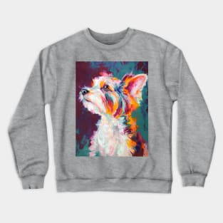 Biver - oil painting on canvas with palette knife. Crewneck Sweatshirt